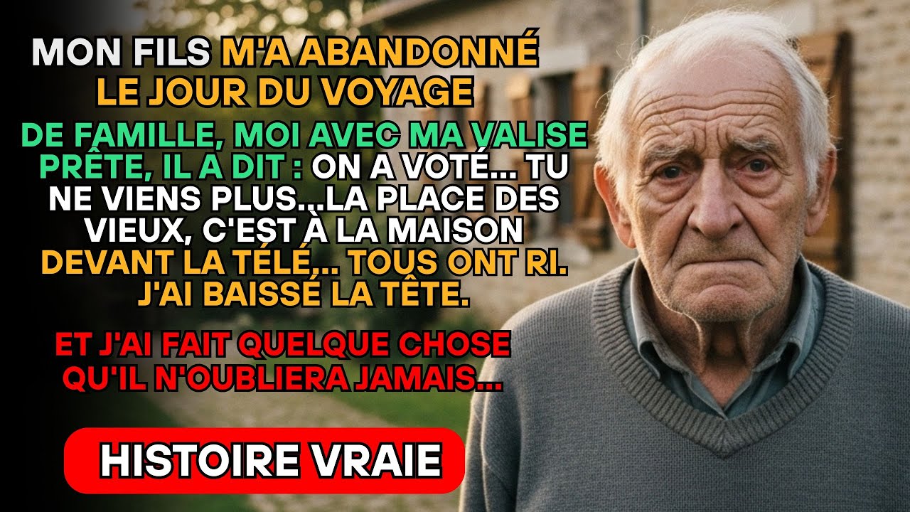 HISTOIRE VRAIE DE CE GRAND-PÈRE👴🏼MON FILS M'A LAISSÉ DERRIÈRE LORS DU VOYAGE EN FAMILLE... MAIS J'AI