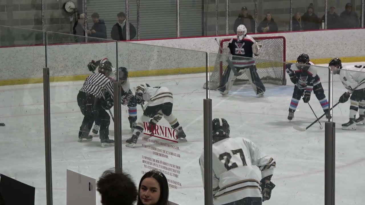 2_18_26 Senior Night Northeast Metro Tech High School Hockey (White) vs Peabody (Blue) Win 4-2