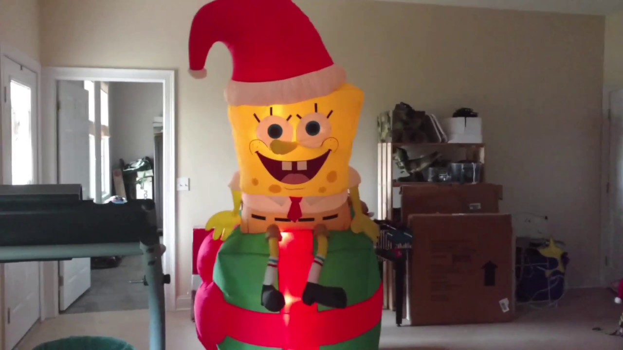 Gemmy Airblown 2004 8ft SpongeBob On Present Inflatable Review