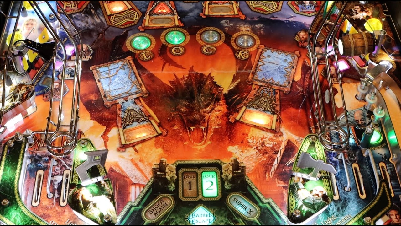 The Hobbit Pinball Machine with The Art of Pinball Heads Install