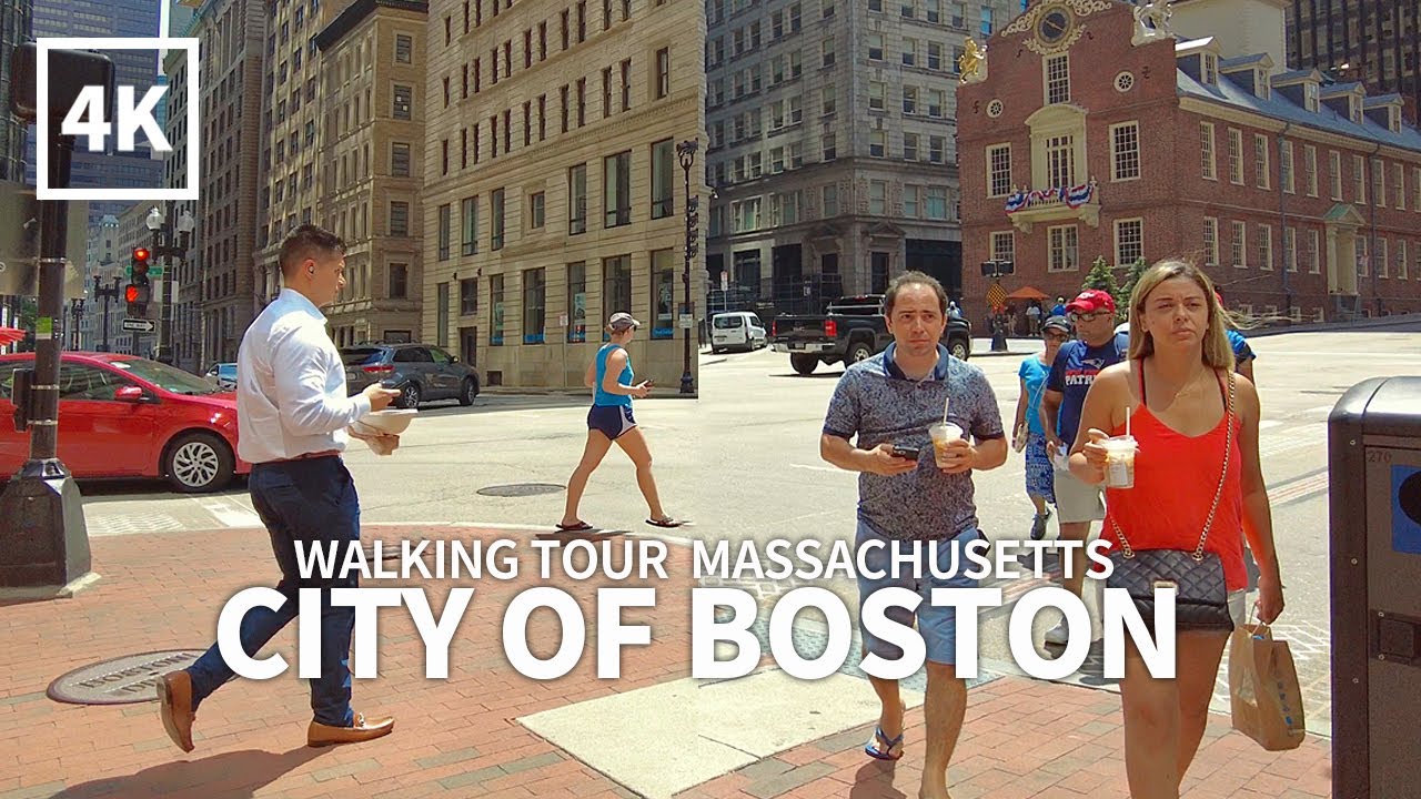 [4K] BOSTON TRAVEL - Quincy Market, Downtown, Granary Burying Ground, Massachusetts, USA, Travel