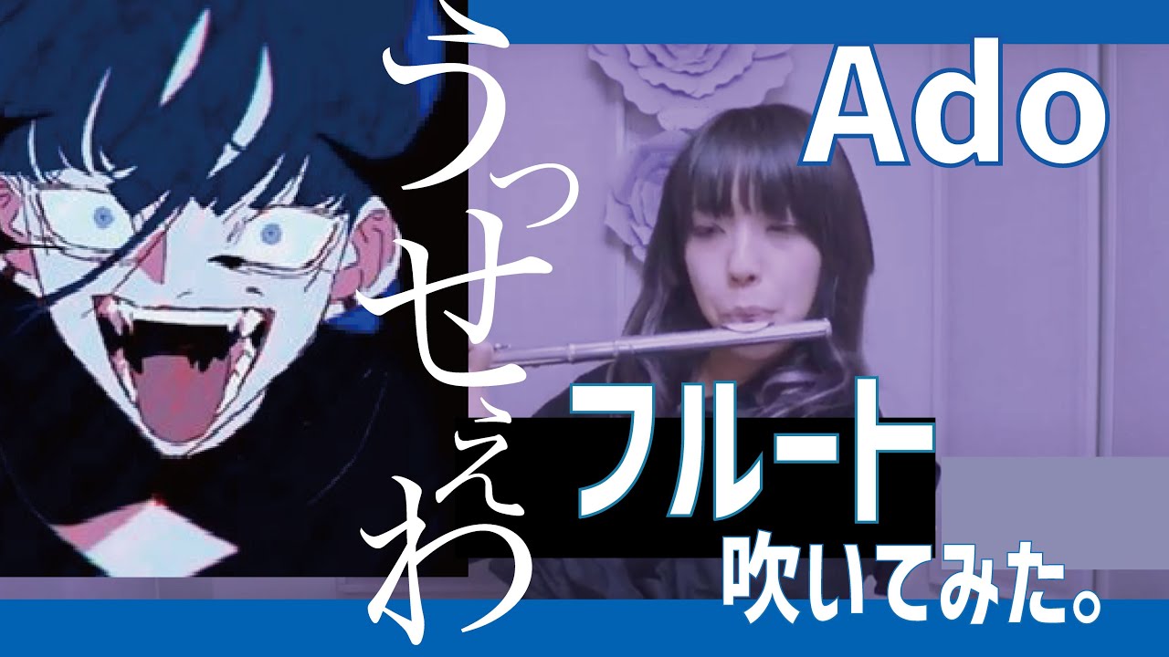 【フルート flute】うっせぇわ/Ado (歌詞付き)演奏してみた「あなたが思うより健康です」【フルカバー myon】