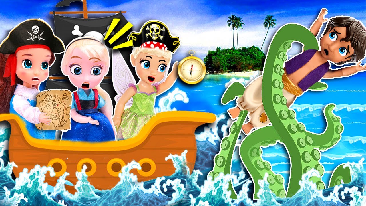 PRINCESITAS DISNEY RESCATAN A ALADÍN de un MONSTRUO ⚠️👹 - Juguetes Fantásticos