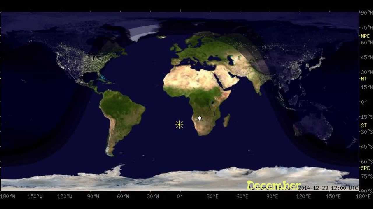 Animated Day and Night World Earth Map with Sun and Moon position