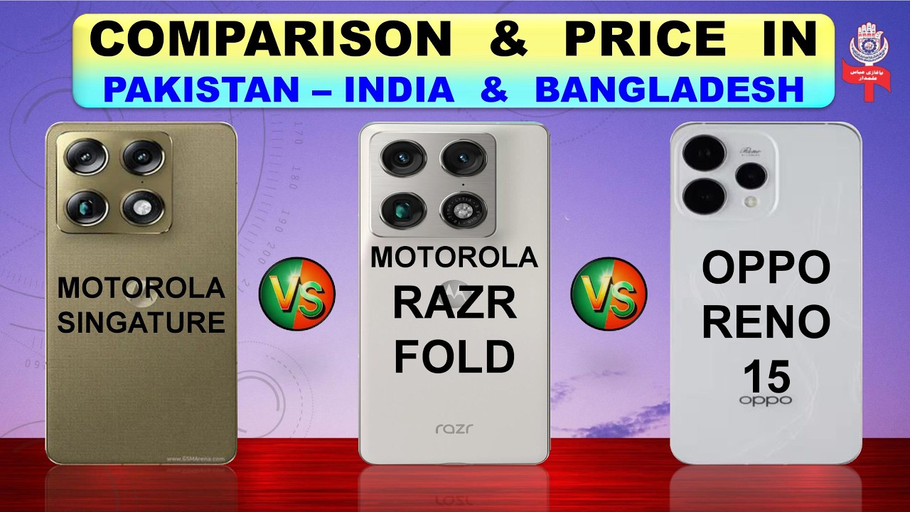 Motorola Signature | Razr Fold | Oppo Reno 15 Full Comparison & Price in Pakistan India & Bangladesh