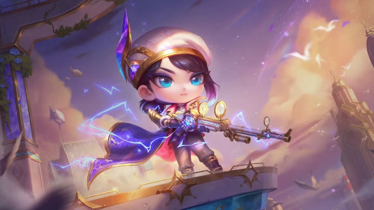 Chibi Prestige Arcane Commander Caitlyn - TFT: Golden Spatula