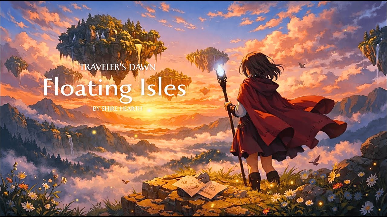 Floating Isles at Dawn — Calm Medieval Fantasy Music for Reading, Sleaping & Rest