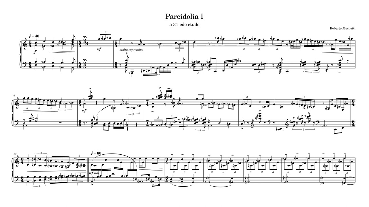 Pareidolia I, a 31-edo etude (2023) - Roberto Mochetti