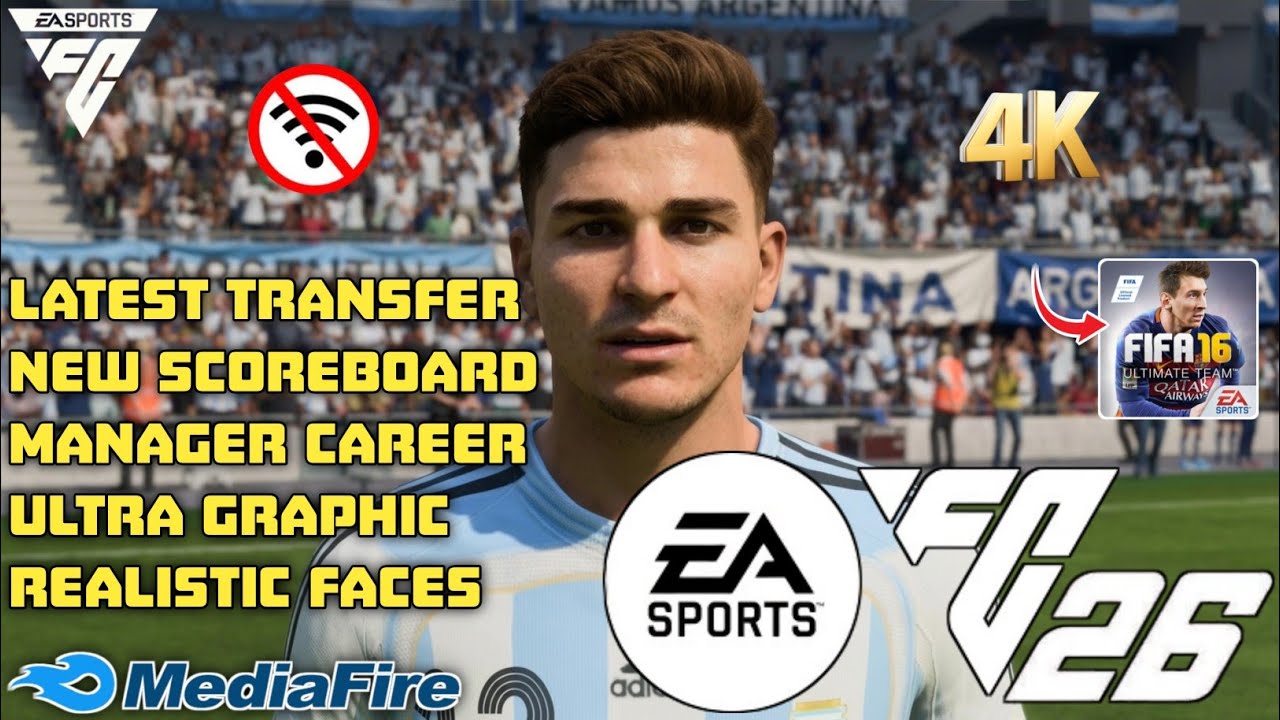ЧЕМПИОНАТ МИРА 2026!! МОД FIFA 16 FC26 ДЛЯ ANDROID ОФФЛАЙН РЕАЛИСТИЧНЫЕ ЛИЦА ПОЛНЫЙ РЕЖИМ ТУРНИРА...