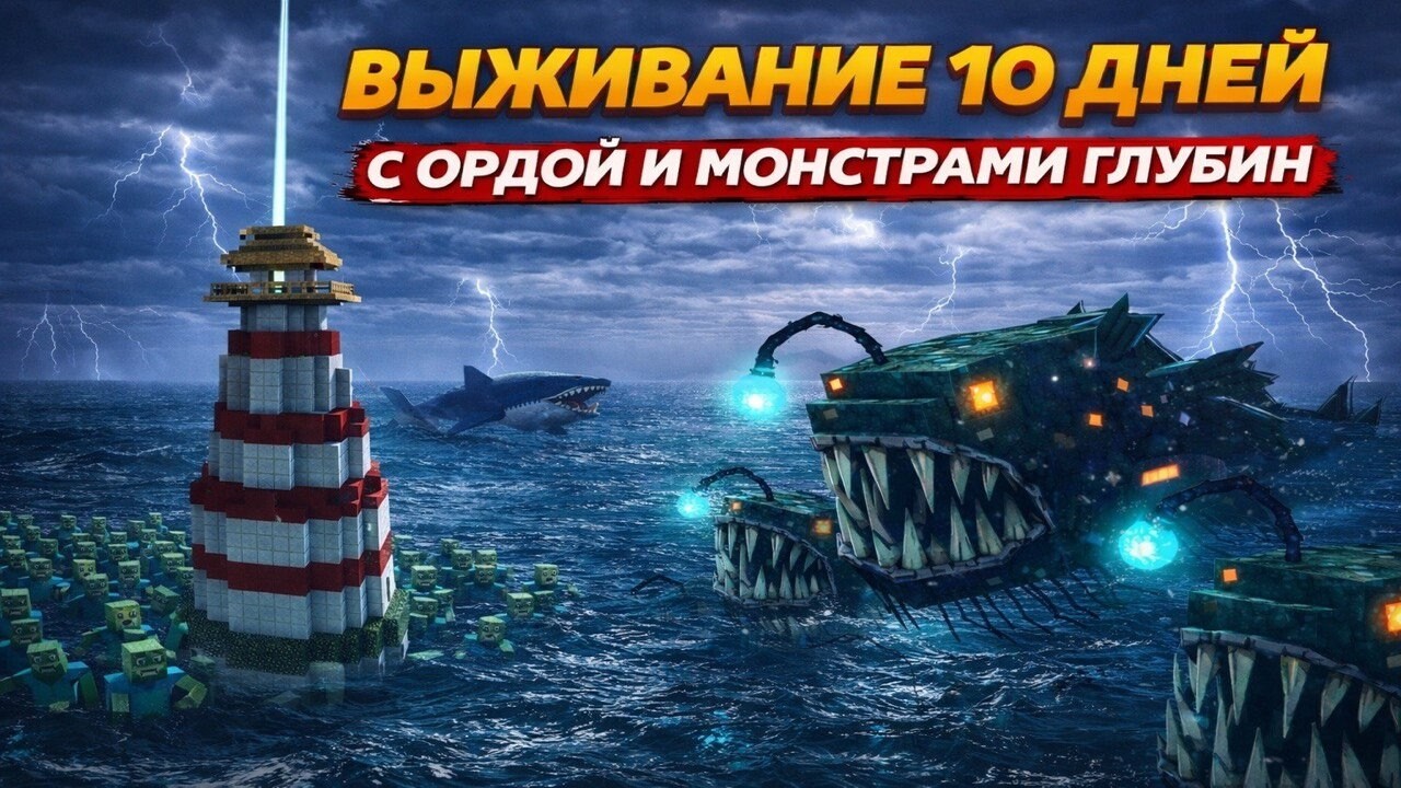 МАЯК СТРАХА: 10 ДНЕЙ ВЫЖИВАНИЯ С ОРДОЙ ЗОМБИ И МОНСТРАМИ ГЛУБИН