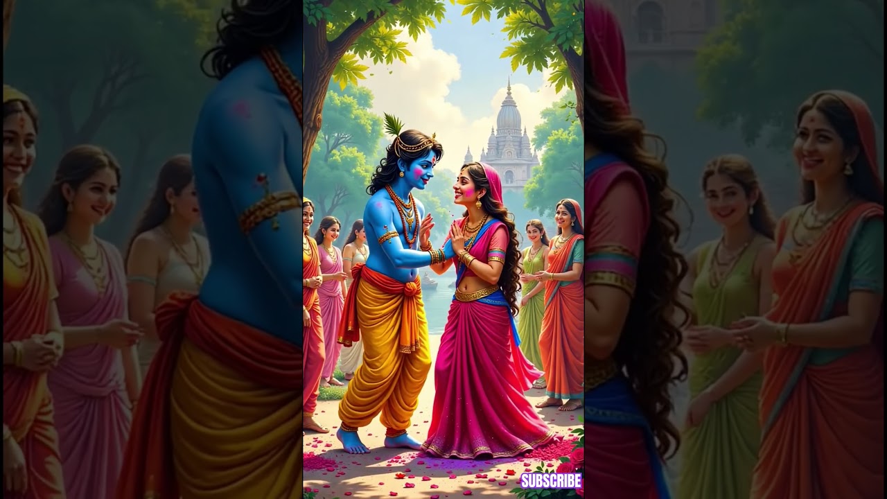 #RadhaKrishna #HoliWithKrishna #RadhaKrishnaHoli #DivineLove #VrindavanHoli #KrishnaLeela #HoliFest