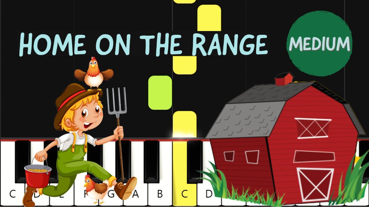 Home on the Range Piano Tutorial (MEDIUM)