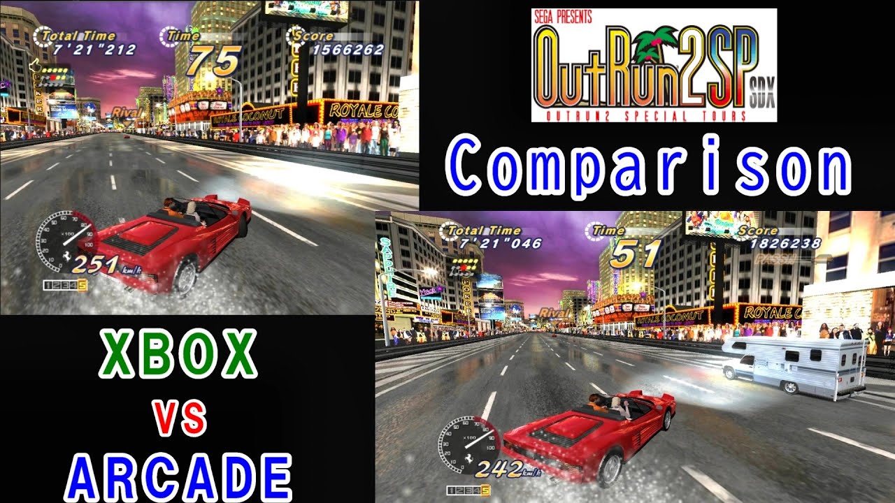 【絶景】アウトラン2SP アーケード vs XBOX 比較 Comparison OUTRUN2SP【高画質】