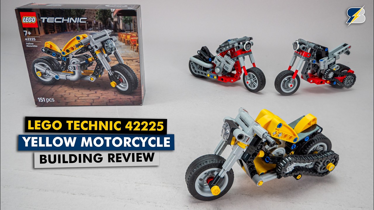 LEGO Technic 42225 Yellow Motorcycle Detailed Review
