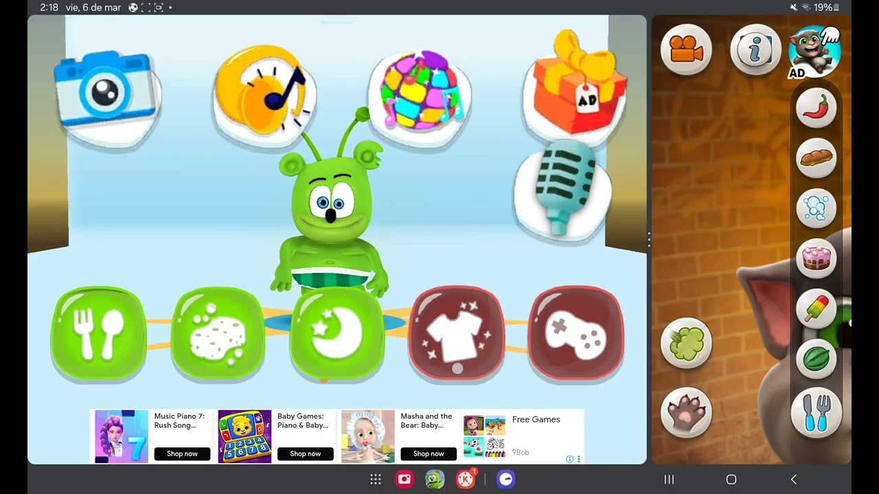 Talking gummy bear widenscreen + 2016 talking tom