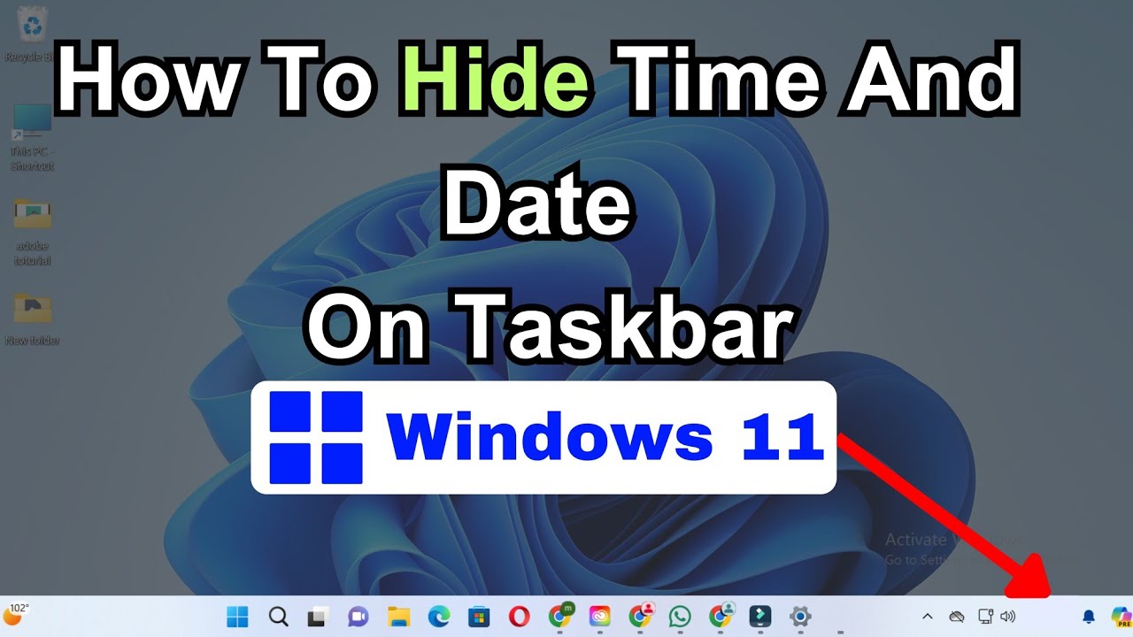 how to remove date and time from taskbar | hiding the system date and time