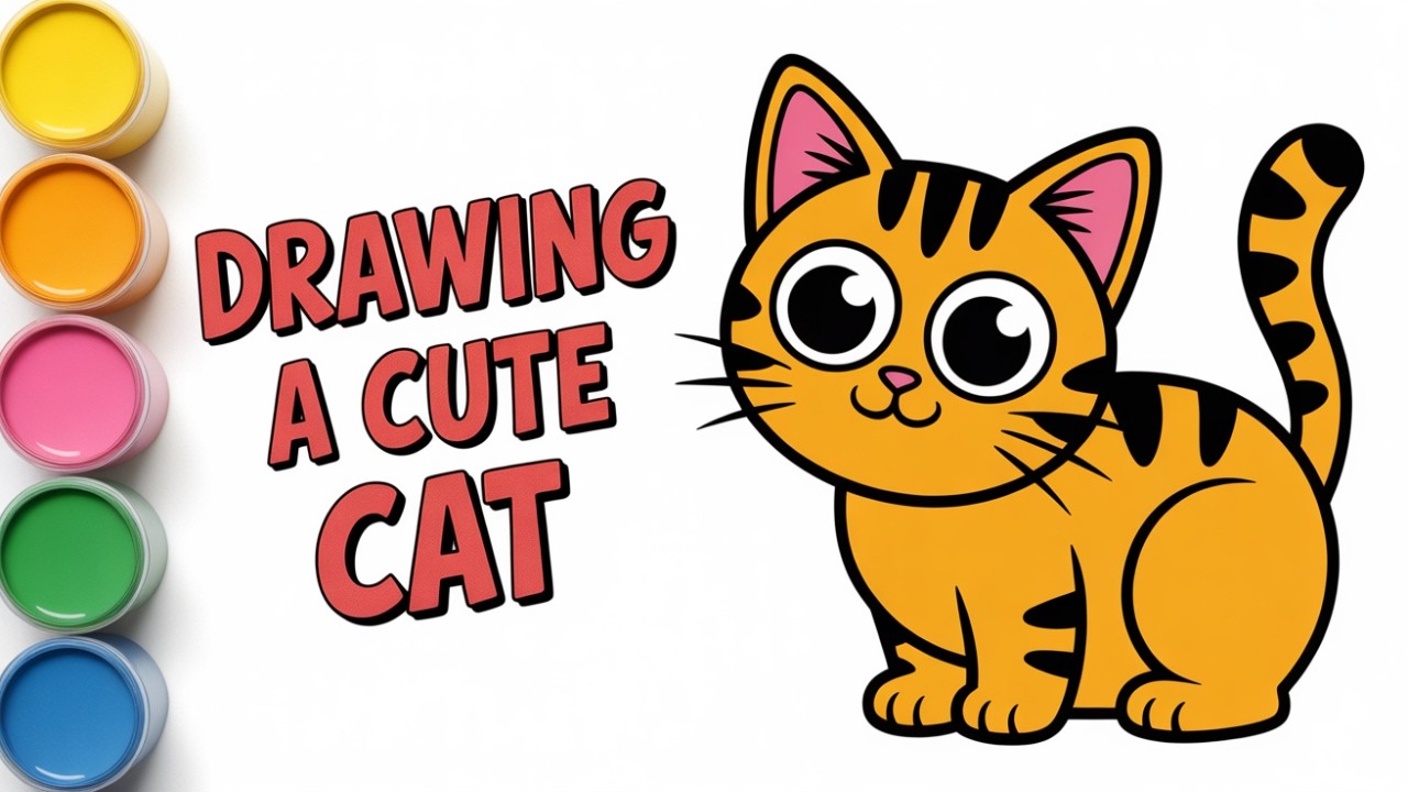 How To Draw A Cute Kitten Portrait | Fun Drawing Ideas