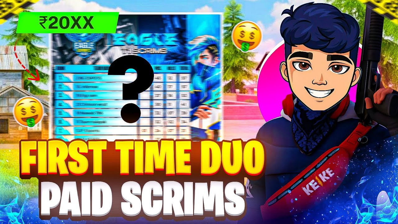 Playing duo Paid Scrim First Time 🔥🏆 Can We Make a Profit? 🤫 | Free Fire Tournament Gameplay 💥