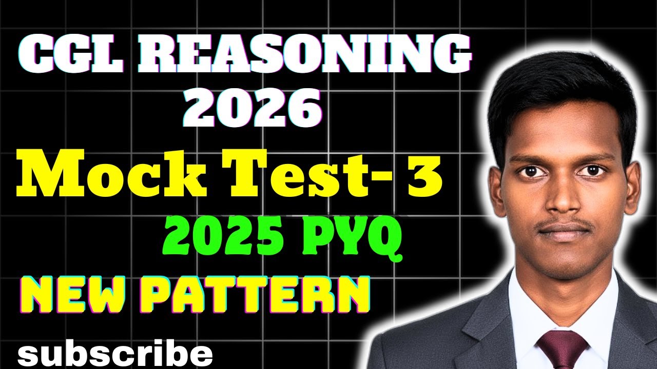 CGL Reasoning Mock Test 3 By MrReasoning | CGL Reasoning Practice Set 3 