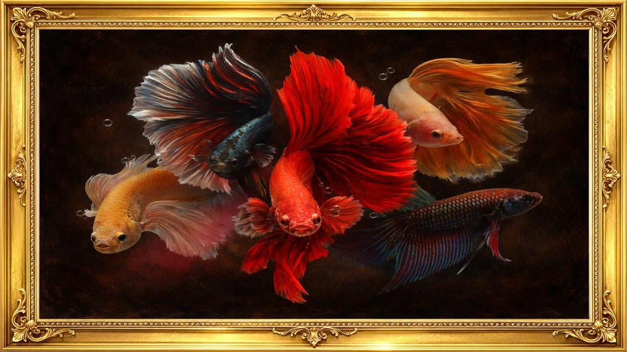 Five Fish Painting 🐟 | TV Frame 4K | 2 Hours | @tvframeart9
