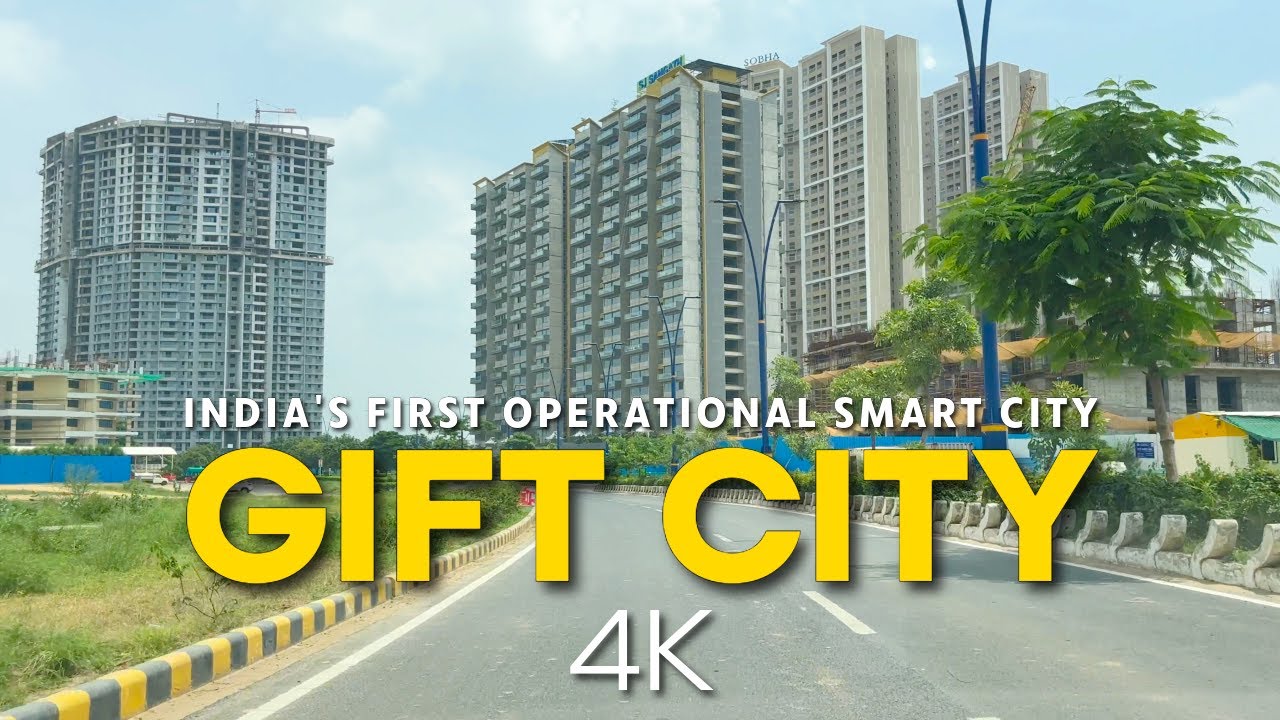 GIFT City 4K Drive | South Gate to East Gate | Quick tour 🚧🏙️