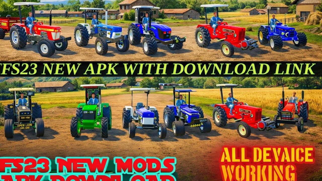 Fs23 New indian tractor mods and new Mud map apk with download link || fs23 new village map apk