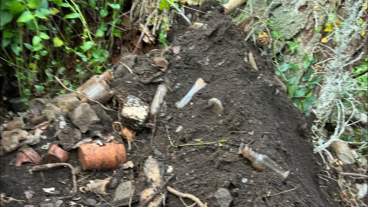 Bottle Digging leads to multiple WWI Buttons.