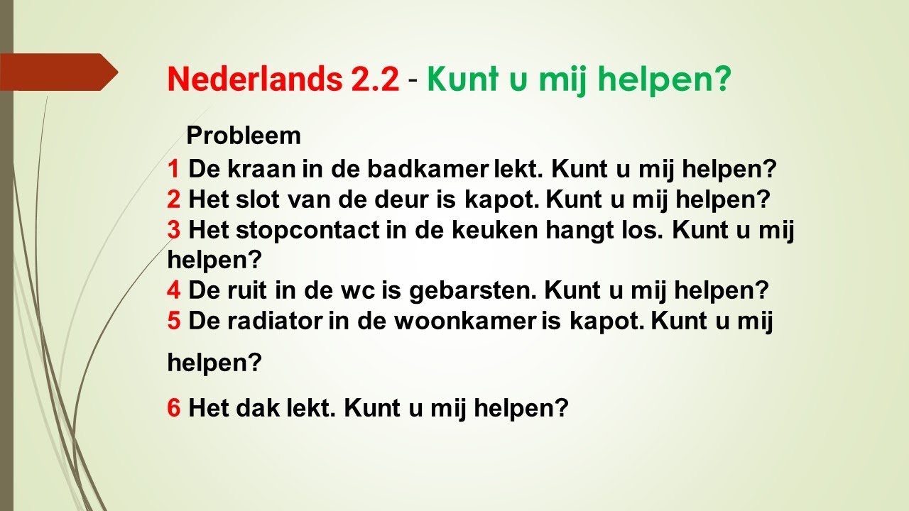 Nederlands  voor beginners - Nederlands  2.2  -  Beginner's Dutch -  Niveau B1  هولندي