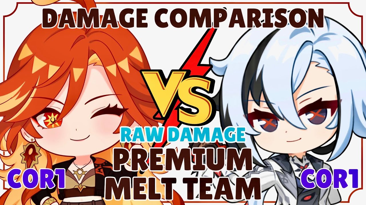 C0R1 Mavuika vs C0R1 Arlecchino | Raw Damage & Melt Team Comparison | Genshin impact