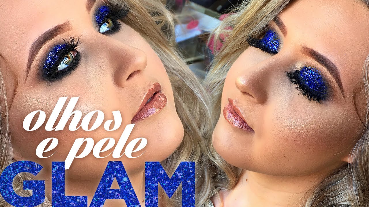 Maquiando Cliente: Smokey Eyes com Glitter + Pele iluminada.
