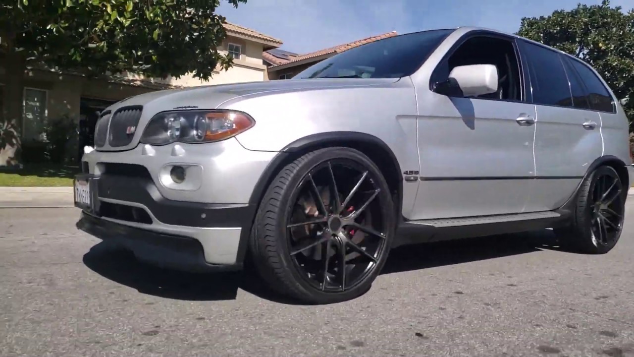 Bmw X5 4.8is lowered BC coilover's on 22