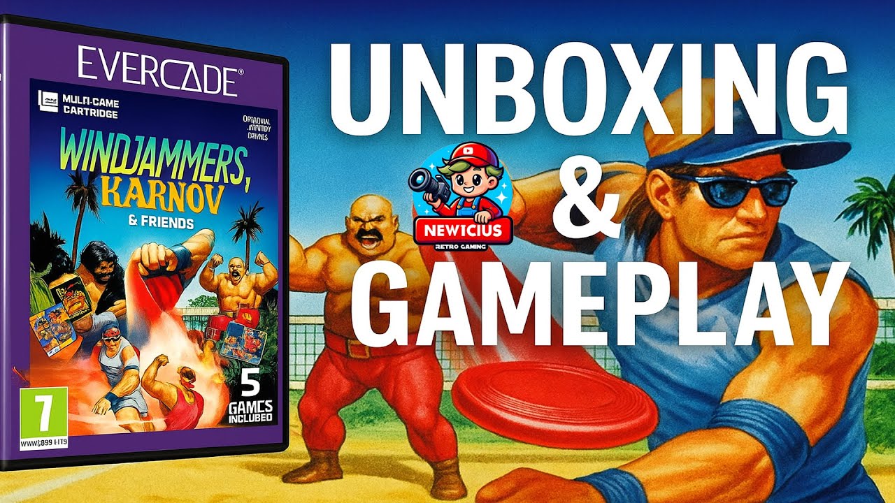 Evercade | Unboxing & Gameplay de WINDJAMMERS, KARNOV & FRIENDS #evercade