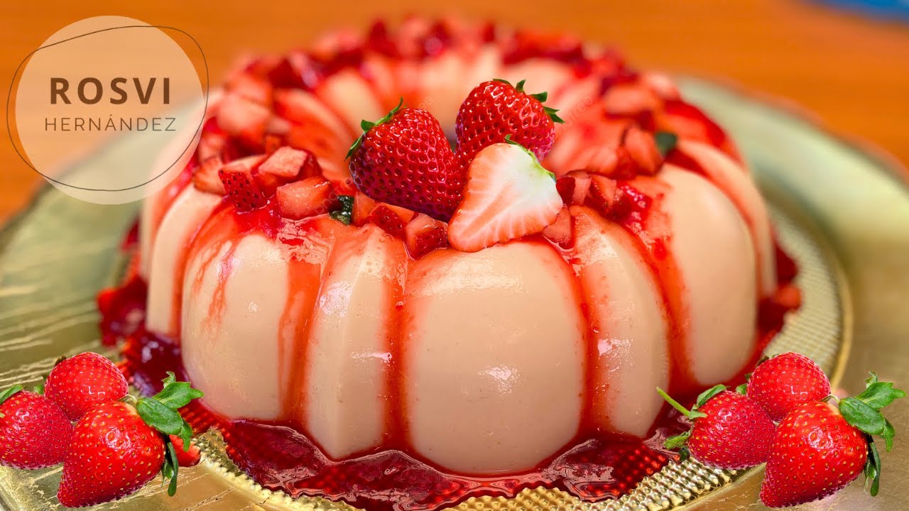 POSTRE Apto para Diabeticos, saludable, GELATINA DE YOGUR CON FRESAS!