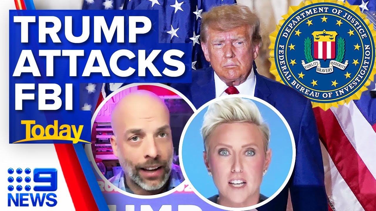 Donald Trump launches attack on FBI, demands funding be slashed | 9 News Australia