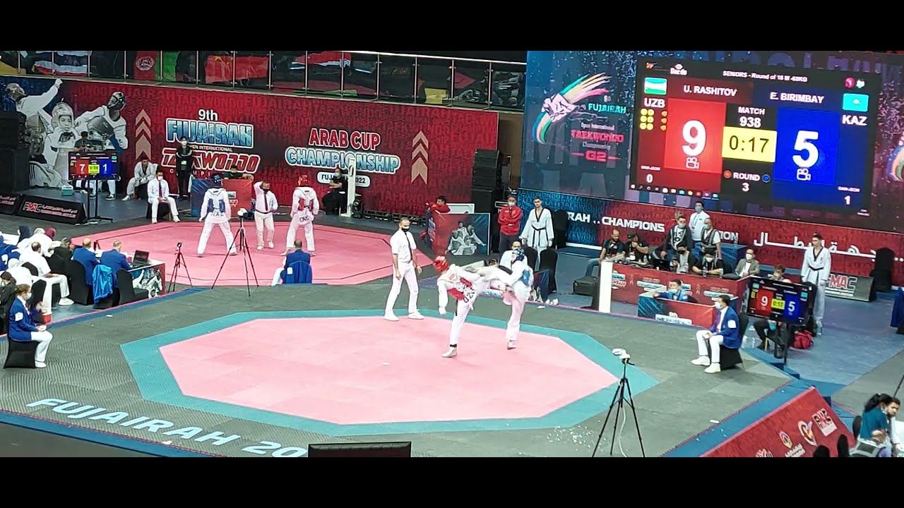 Eldar Birimbay (Kazakstan) Blue VS Ulugbek Rashitov (Uzbekistan) Red Seniors Male -68kg Round of 16