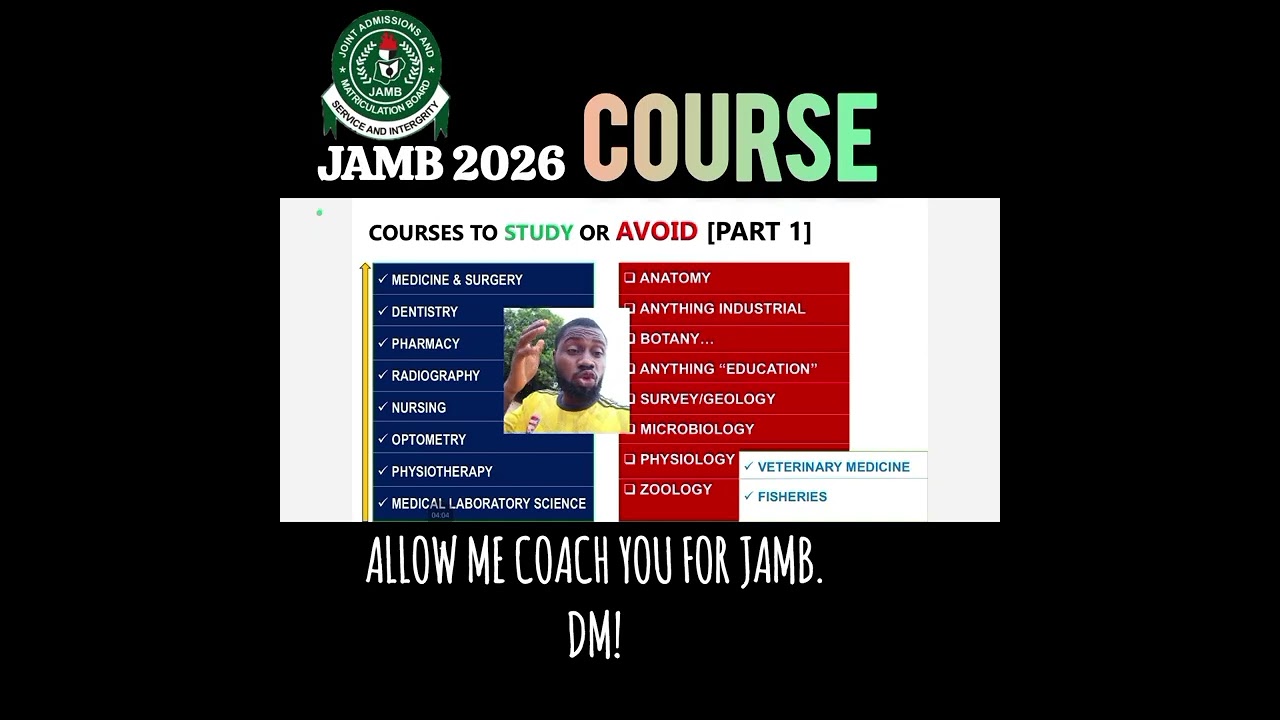 HOW TO CHOOSE A BETTER & MORE LUCRATIVE COURSE BEFORE JAMB 2026 | PLAN YOUR FUTURE