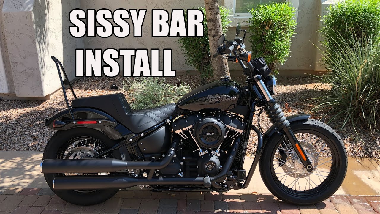 Top Hand Ventures: установка Sissy Bar — Harley Street Bob (FXBB)