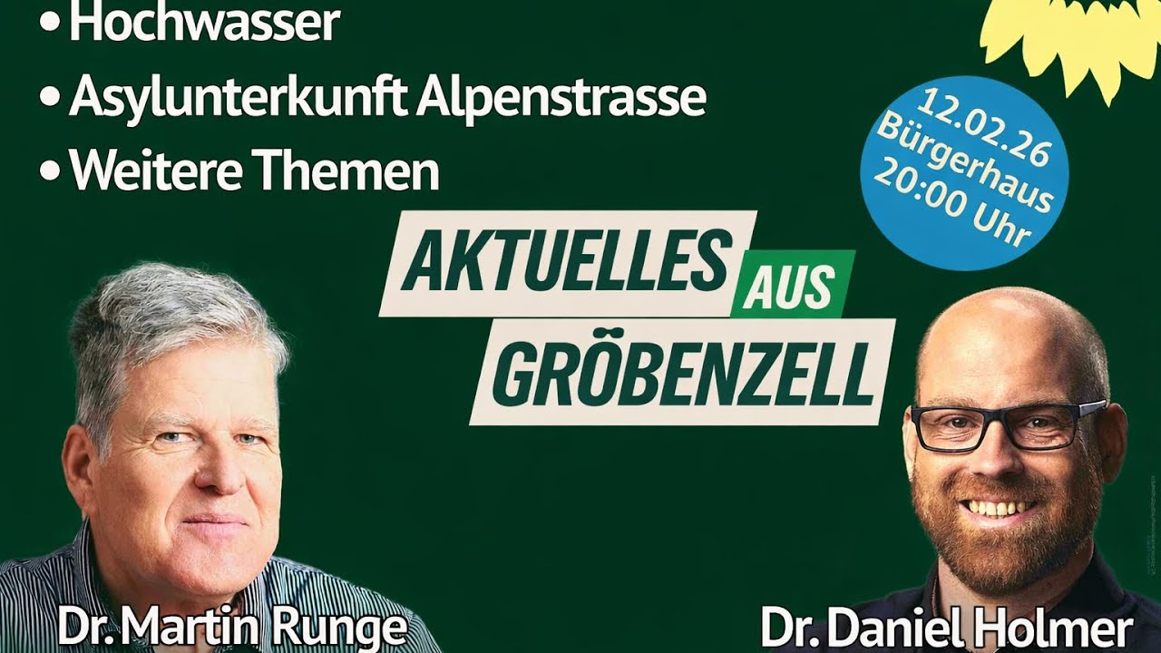 Gröbenzell Aktuell: Hochwasserschutz und Flüchtlingsunterkunft Alpenstrasse
