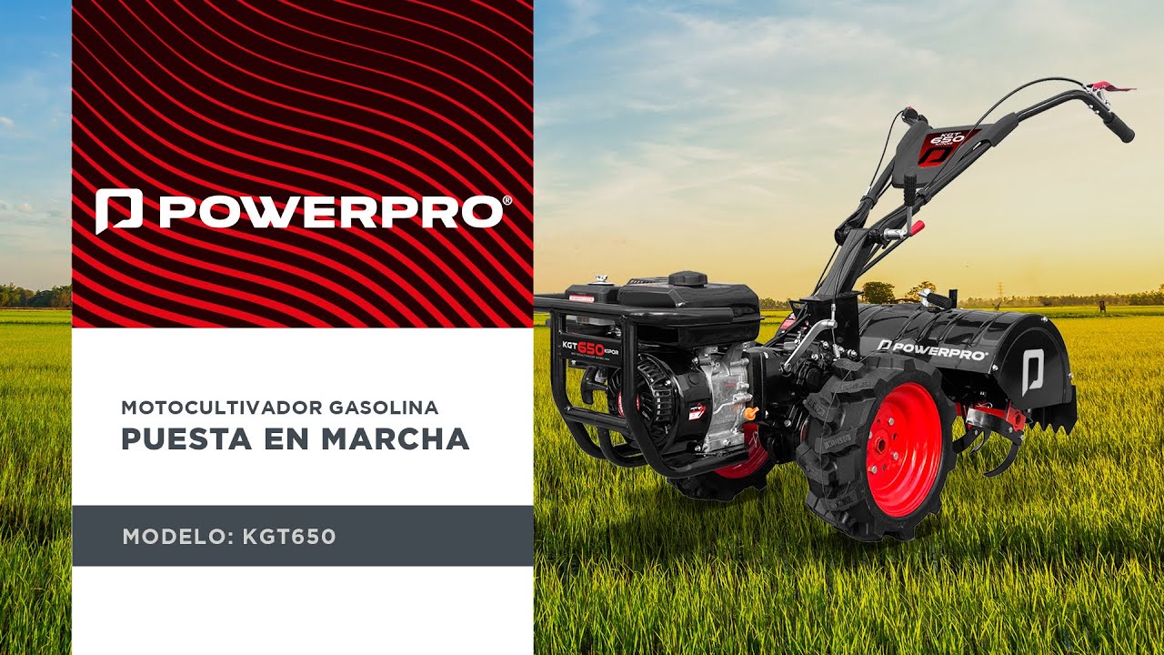 Puesta en marcha del Motocultivador a Gasolina KGT650 POWERPRO