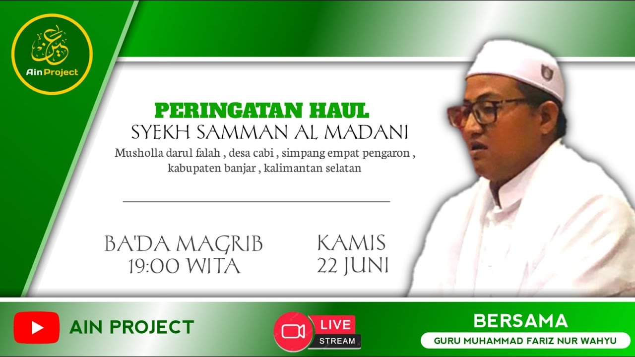 Peringatan Haul Syekh Samman Al Madani Bersama Guru Muhammad Fariz- Desa Cabi MTP (22/06/23)