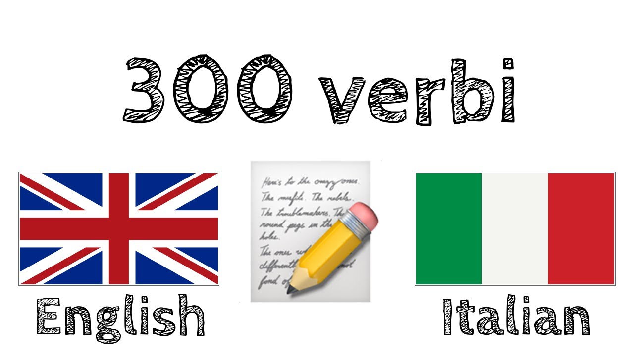 300 verbi + Lettura e ascolto: - Inglese + Italiano - (Madrelingua)