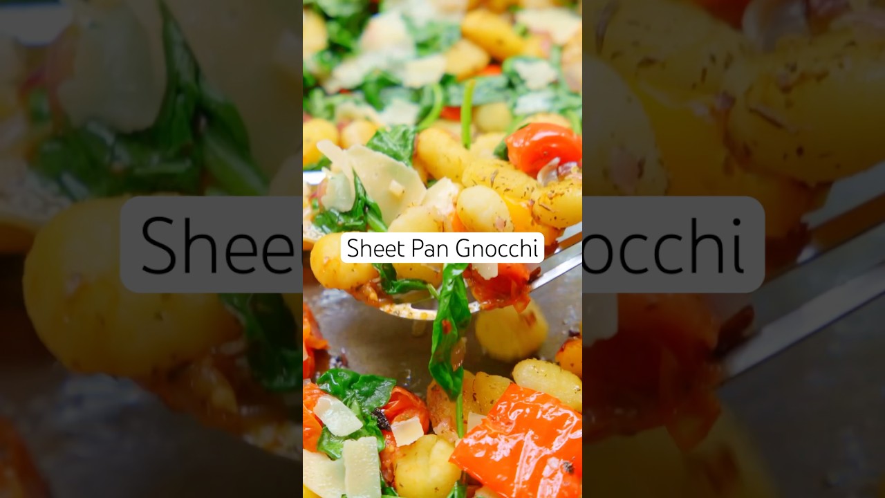 Sheet Pan Gnocchi (Vegetarian Recipe!) #gnocchi #vegetarianrecipes