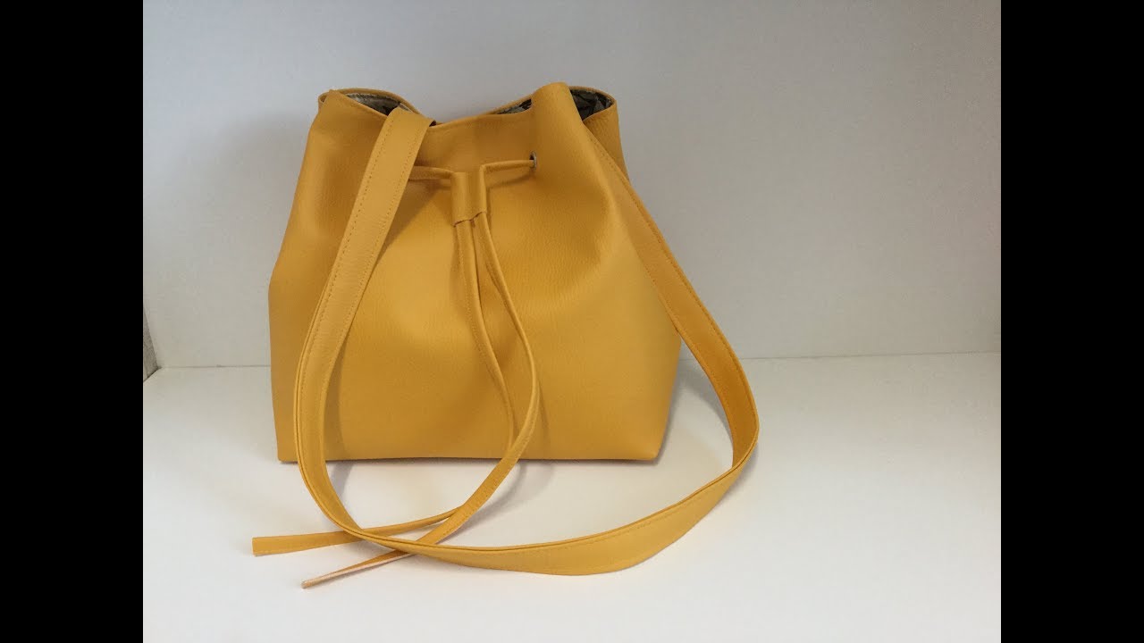 Coudre un sac seau en similicuir - Tuto Couture Madalena