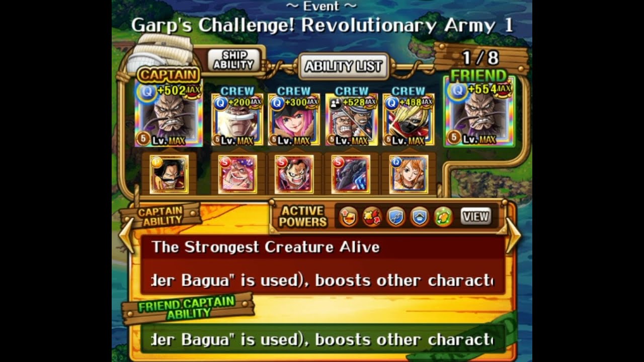OPTC GARP CHALLENGE REVOLUTIONARY ARMY QCK VS KAIDO