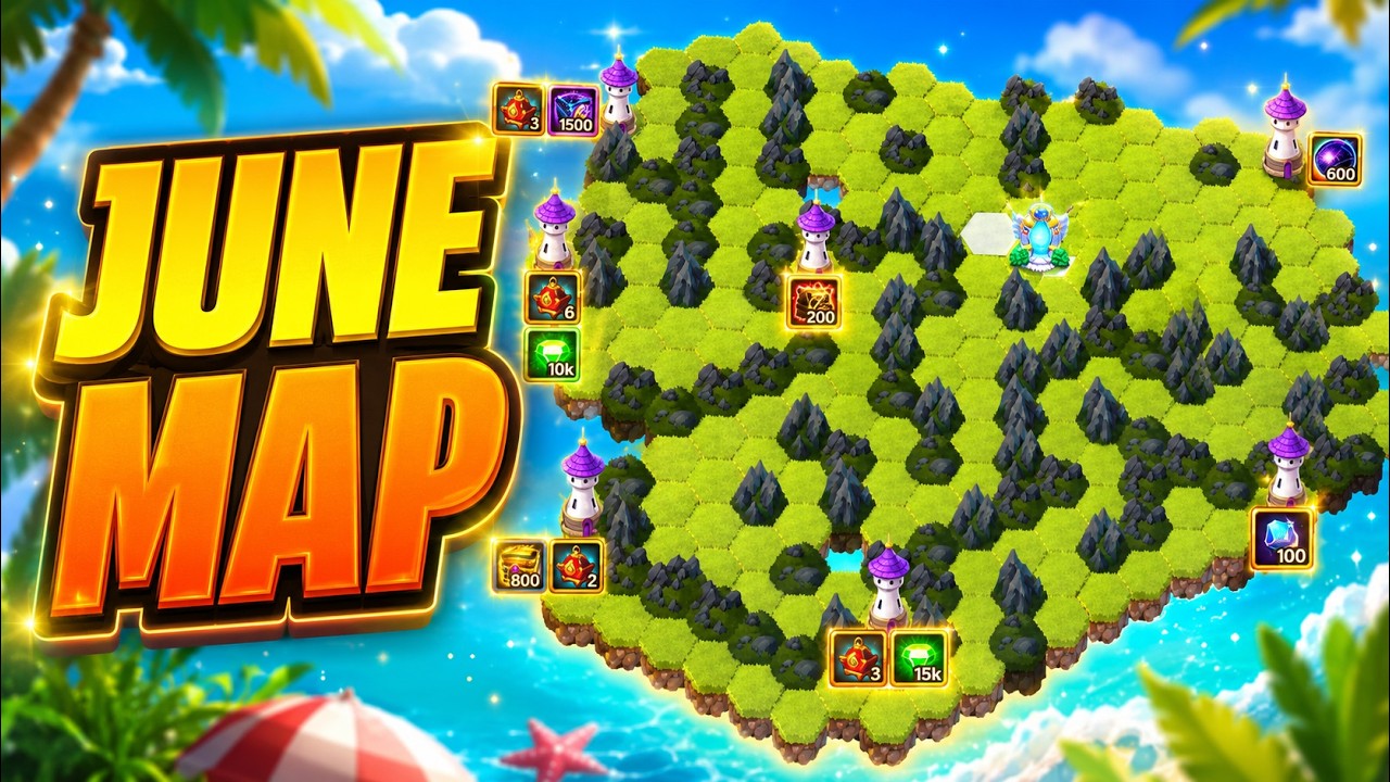 June Map Best Route! 25,000 Emeralds in Hero Wars