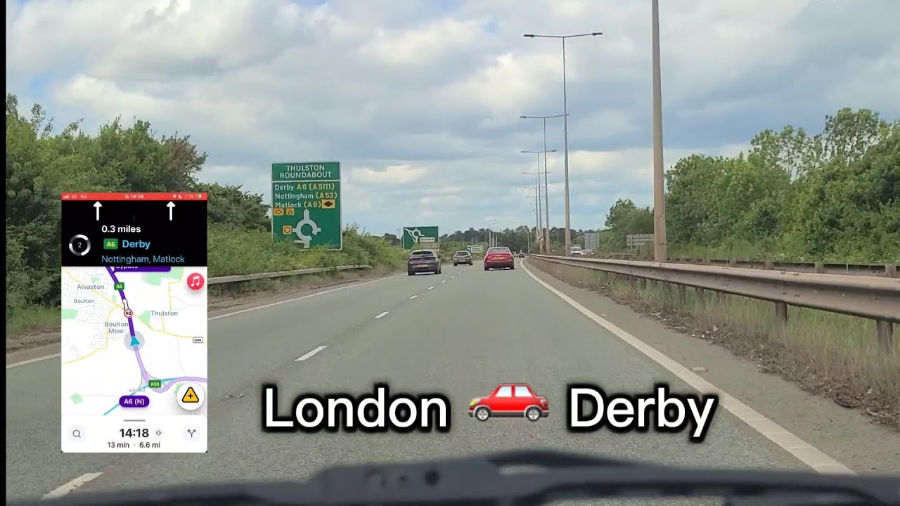 Drive from London to Derby with M1#uk #m1