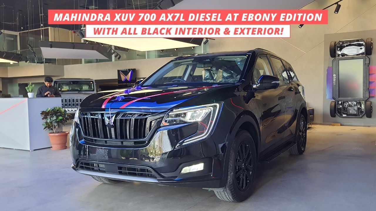 New Mahindra XUV 700 Ebony Edition AX7L Diesel AT Walkaround in Hindi | The All-Black XUV 700!