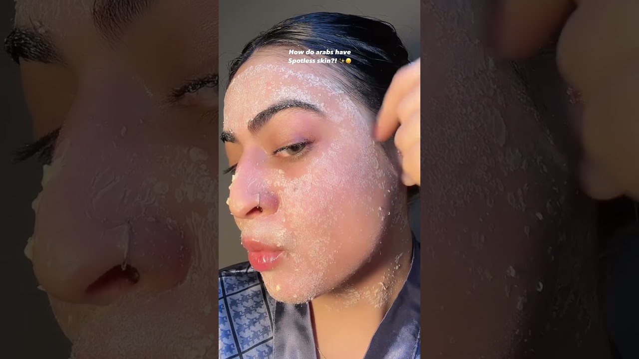 Arab DIY to get spotless skin 🍑 #youtubeshorts #shortsfeed #shortsviral #korean #glassskin