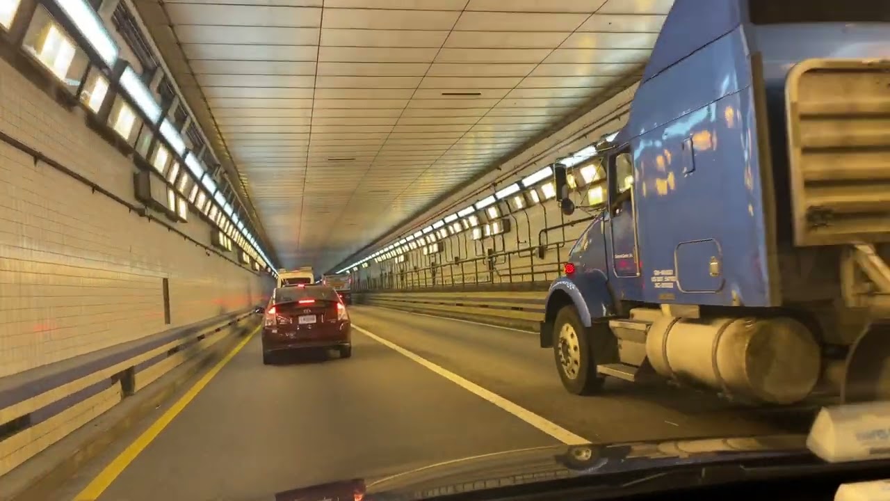 driving from Newport News to Norfolk, VA via I-64 & Hampton Roads Bridge Tunnel (HRBT) - a nice view