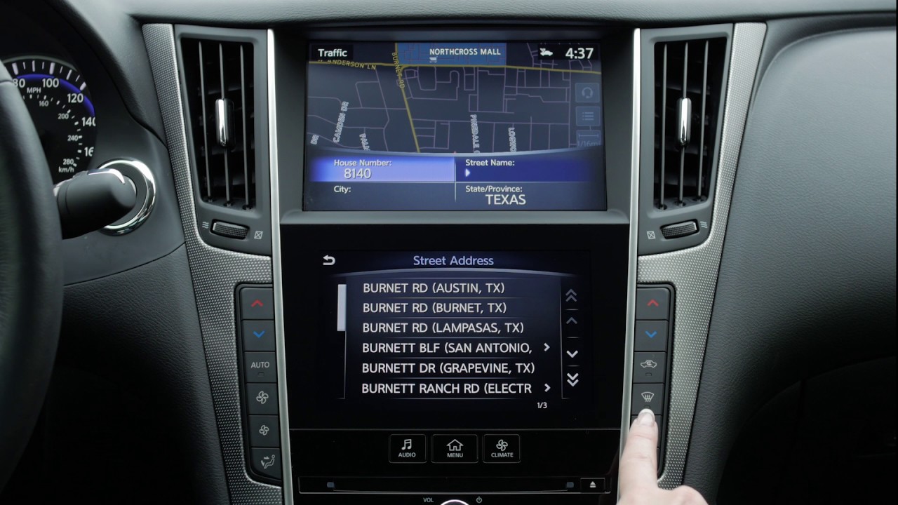 Set Home Location or Route to Destination | INFINITI Q50 GPS Navigation